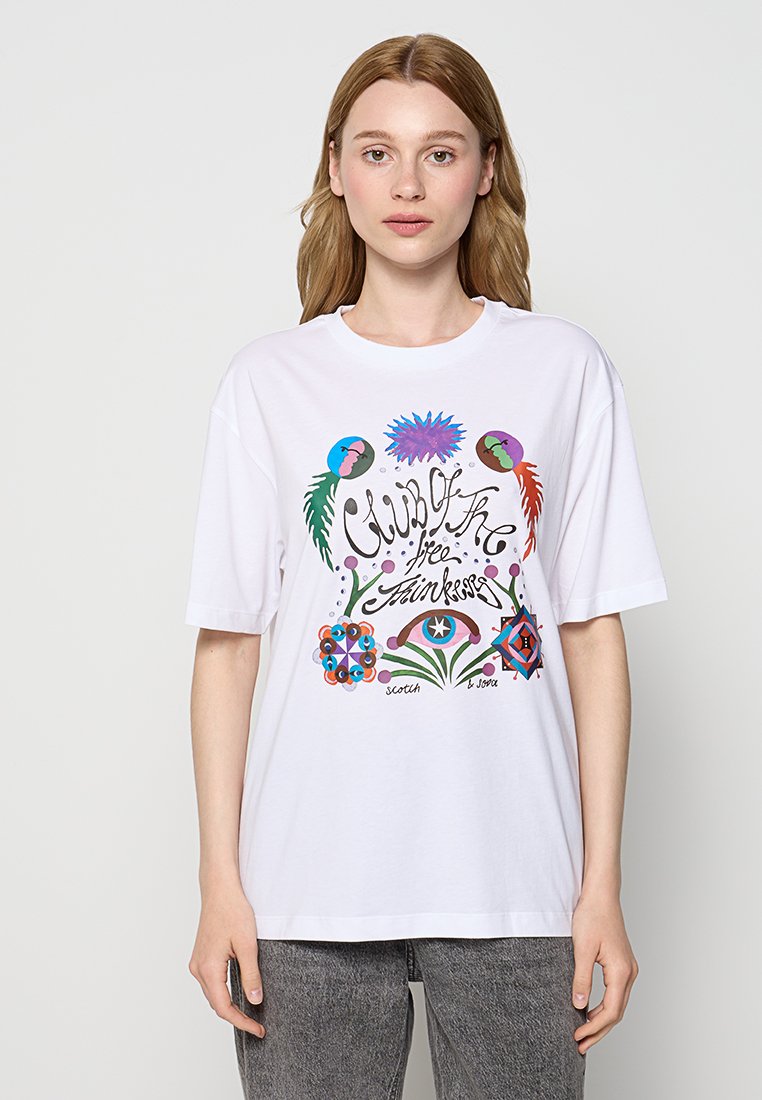 Scotch & Soda T-shirt print wit