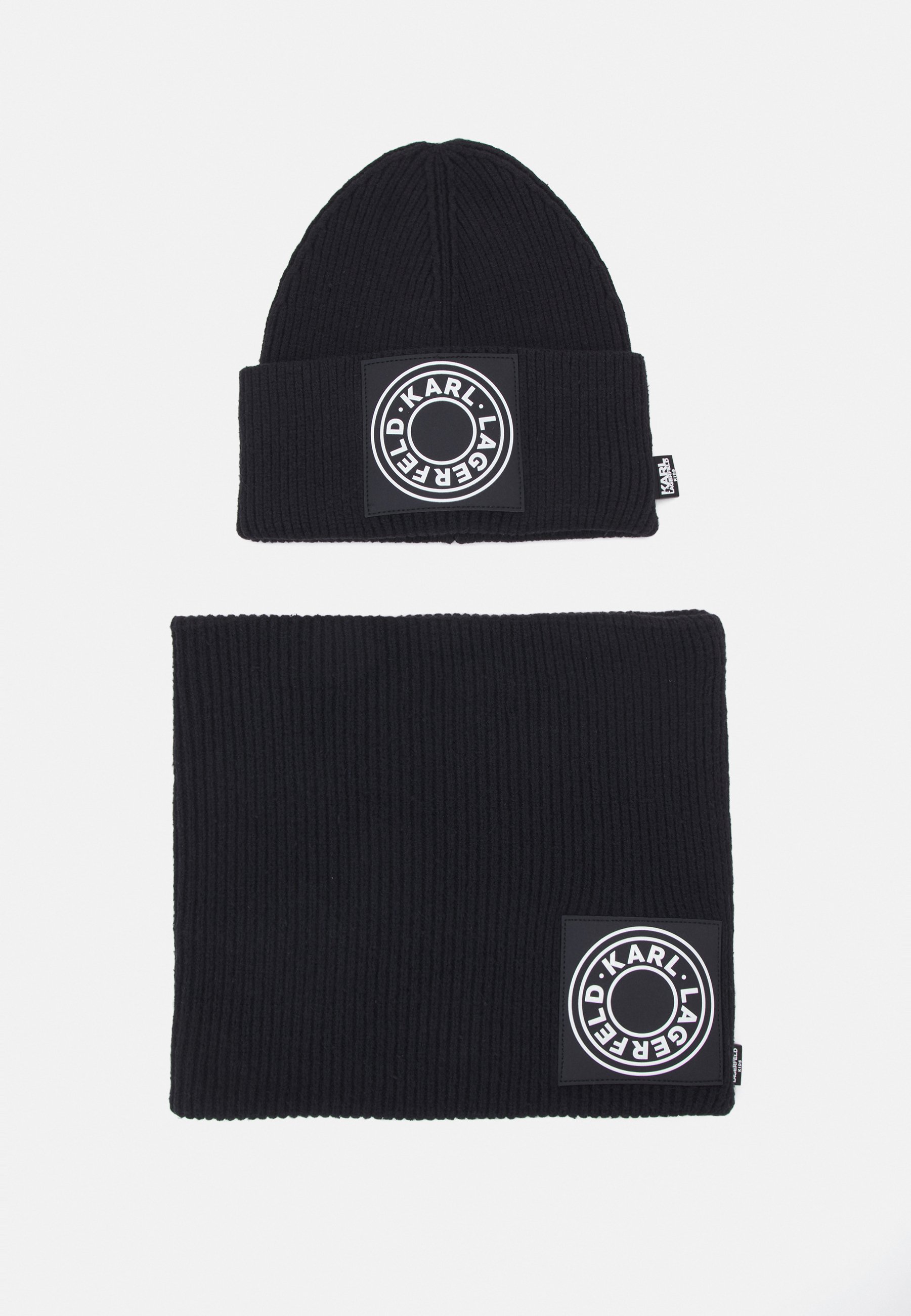 KARL LAGERFELD KIDS BONNET SET UNISEX - Scarf - black 
