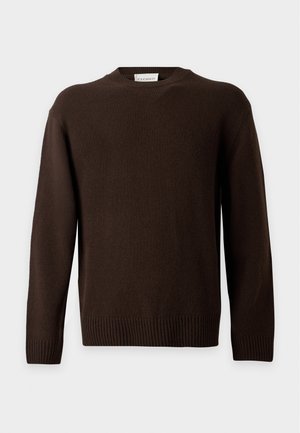 CLOSED, CREWNECK - Svetrík - espresso brown