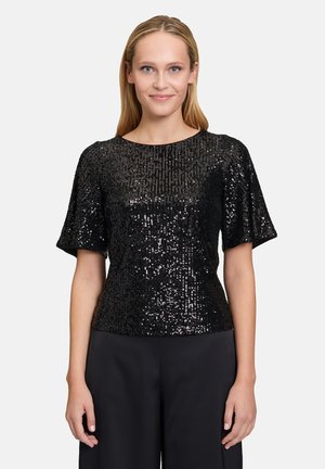 PAILLETTEN MIT FLÜGELÄRMELN - Blouse - schwarz