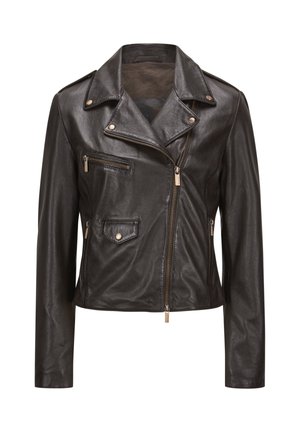 MSDEBRA - Lederjacke - dunkelbraun