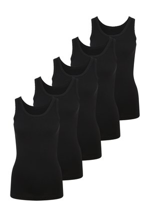 LASCANA 5 PACK - Unterhemd/-shirt - schwarz