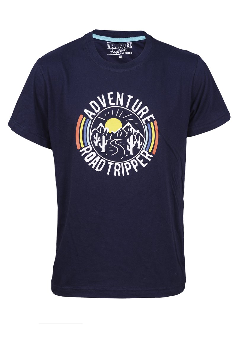 Blue Wellford Tshirt z nadrukiem Zalando.pl