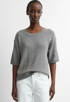 comma, STRICKPULLOVER - T-shirt basic - steingrau