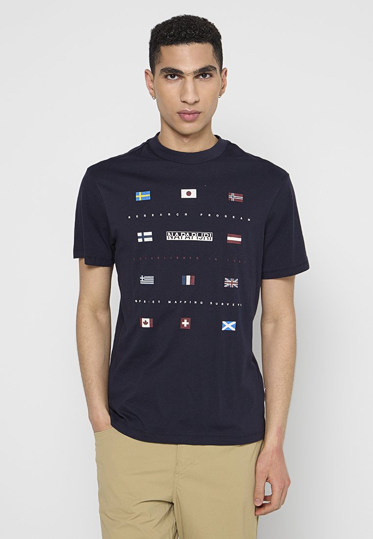 Napapijri T-shirt print donkerblauw