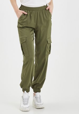BXJUNOL PANTS W. POCKETS WOVEN - Kangashousut -  green