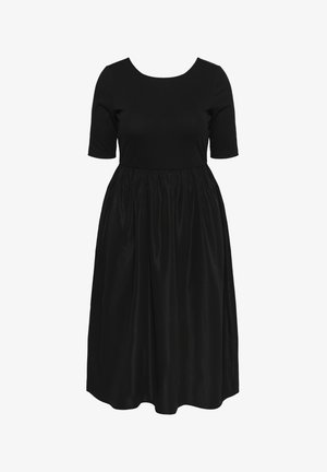 Kaffe Curve, KCKRISTI SHORT SLEEVE - Day dress - black deep