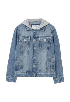 CON CAPPUCCIO - Jeansjacke - blu denim medio