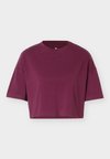 ESSENTIAL CROPPED SHORT SLEEVE T-SHIRT - Lihtne T-särk - bordeaux