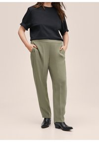 Mango Pantalon classique - light green