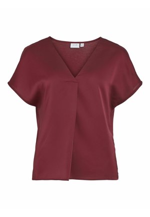 VILA VIELLETTE V NECK - Blouse - cabernet