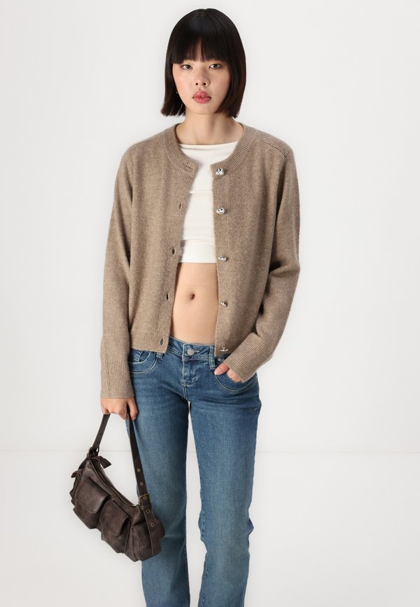 VMFIONA SHORT BUTTON - Cardigan - moon rock3