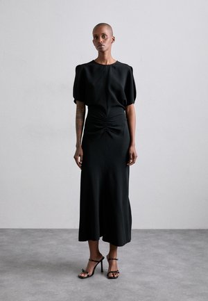 GATHERED WAIST MIDI DRESS - Cocktailkjole / festkjole - black