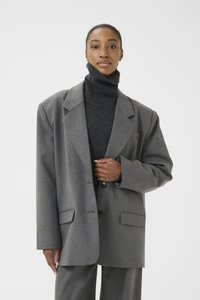 Gestuz PAULA - Blazer - dark grey melange