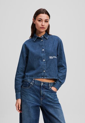 BOXY BLOUSE - Skjorte - washed dark blue