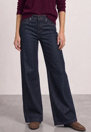 Street One, HIGH WAIST WIDE LEG LOOSE FIT JEANS - Coupe large - rinse washed