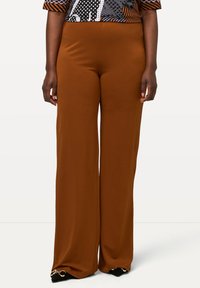 Ulla Popken WIDE FIT  - Tygbyxor - brown