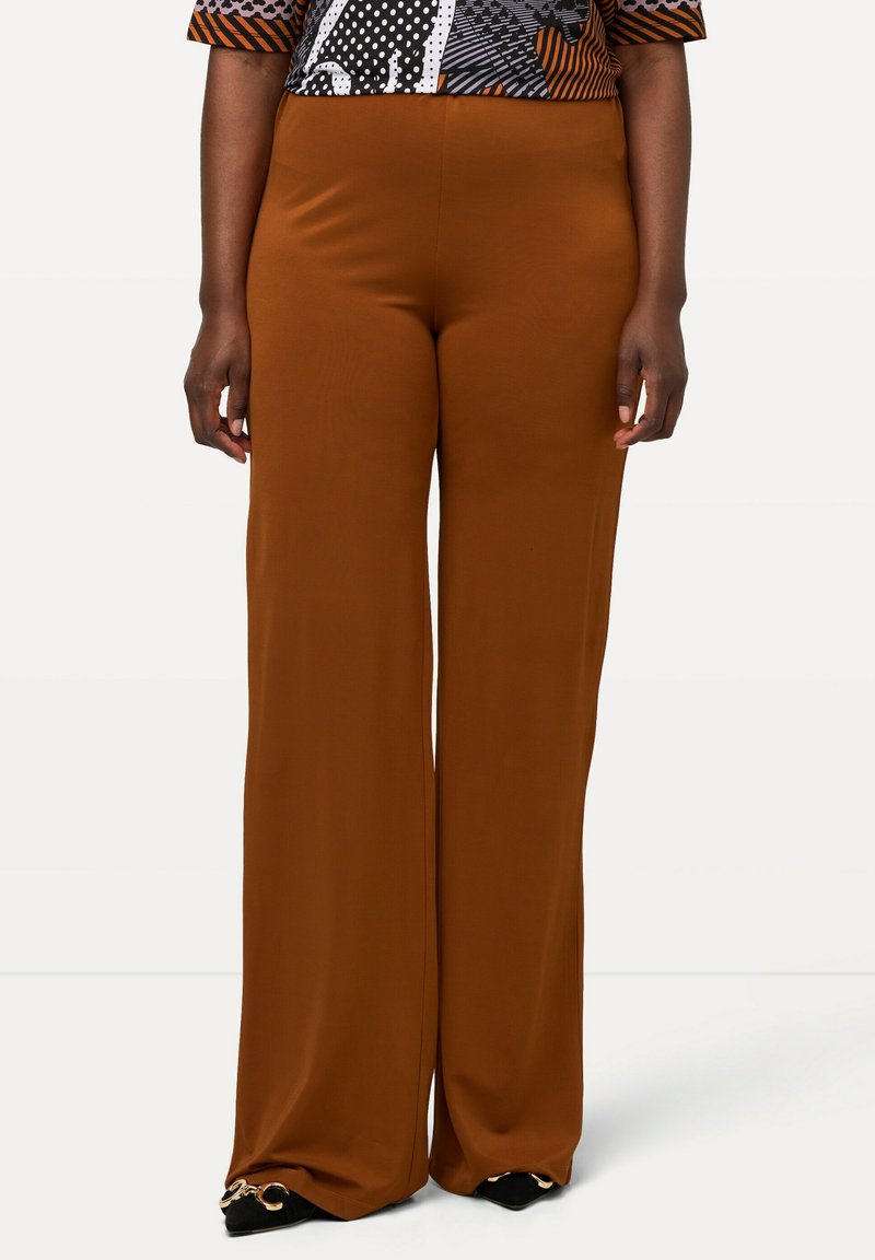Ulla Popken WIDE FIT  - Tygbyxor - brown