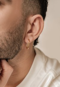 Hey Happiness THIN OVAL - Ohrringe - goldfarben