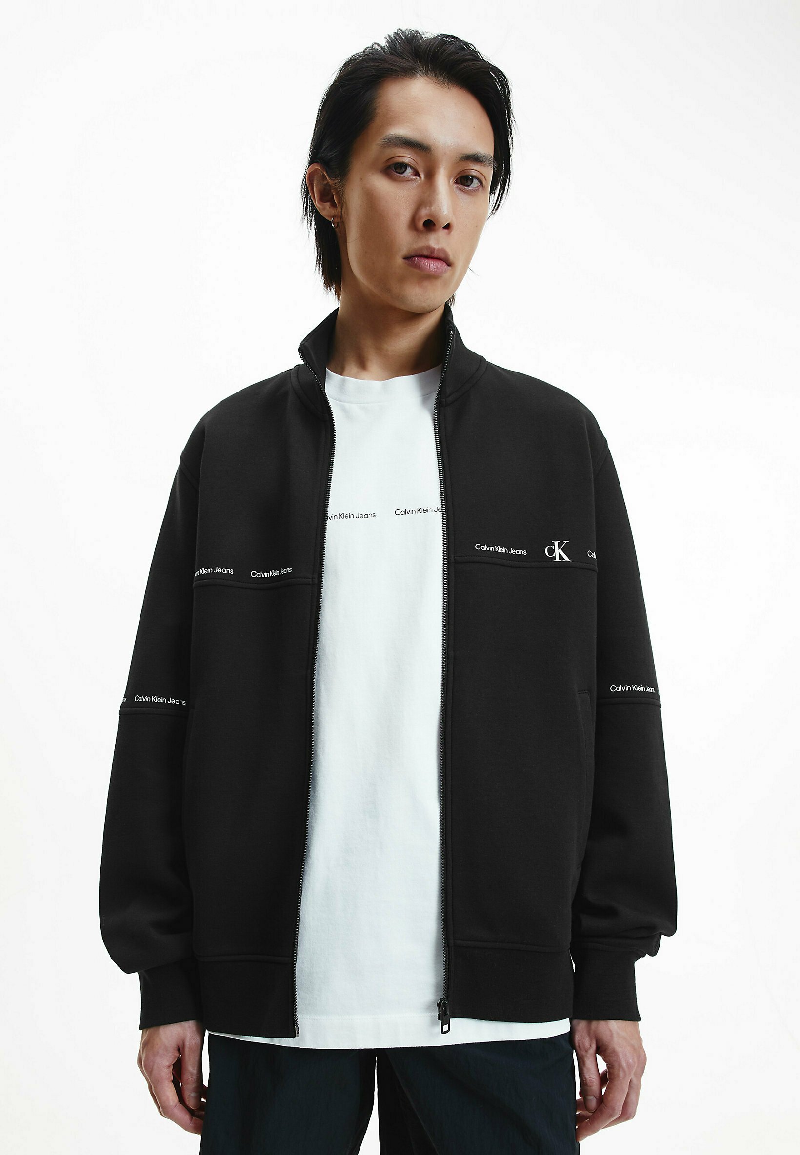 Calvin Klein Jeans Sudadera con cremallera - ck black/negro - Zalando.es