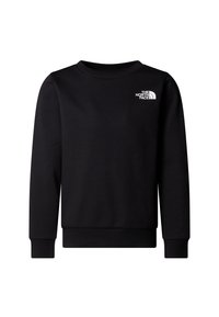 Must sallatopp ümmarguse kaeluse ja soonikkoes mansettidega, millel on vasakul rinnal valge logo. Valmistatud pehmest, tekstuurse kangaga.