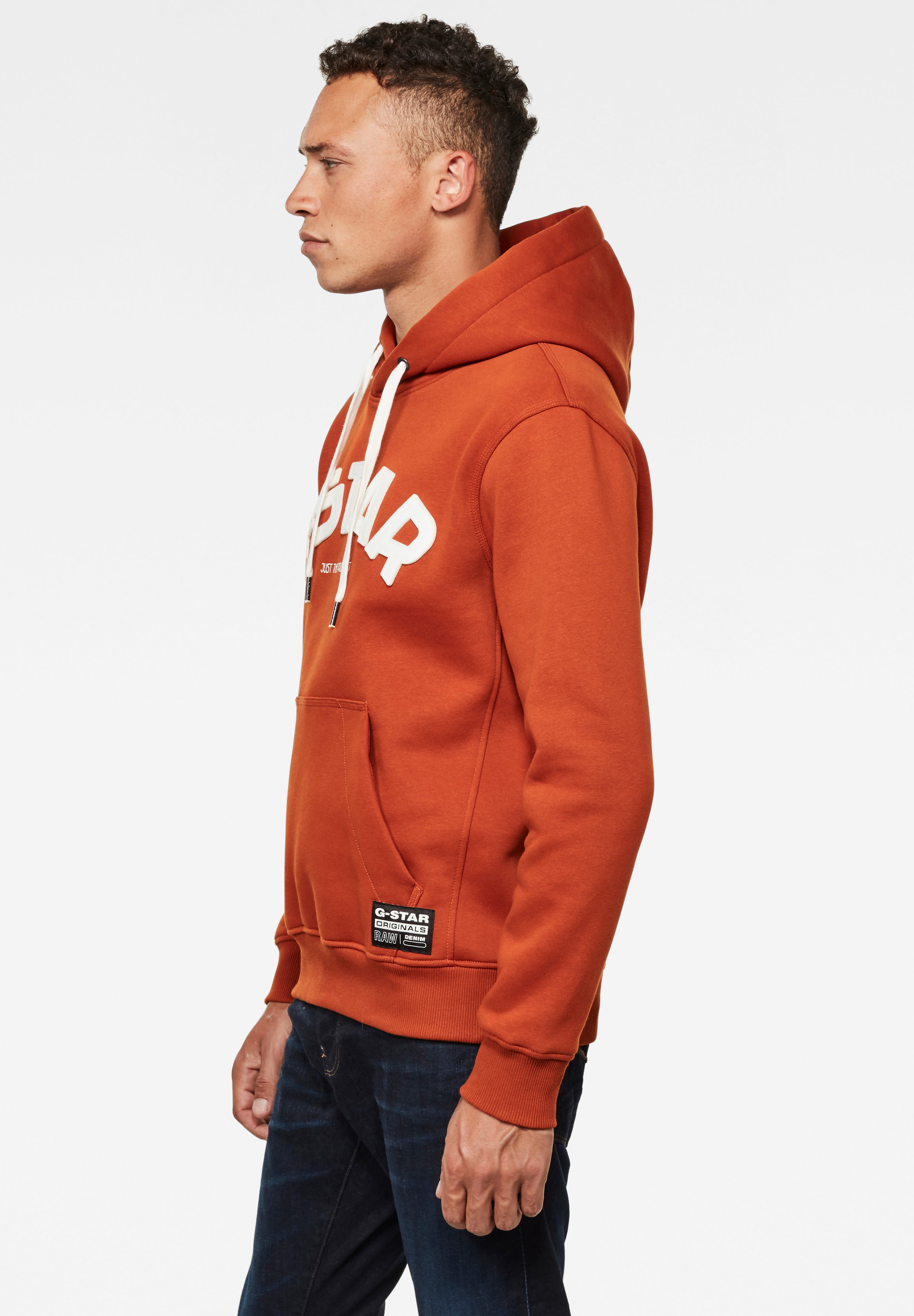 orange g star hoodie