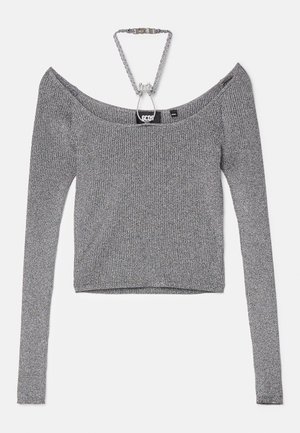 GCDS HOOP LONG SLEEVES  - Pullover - silver-coloured