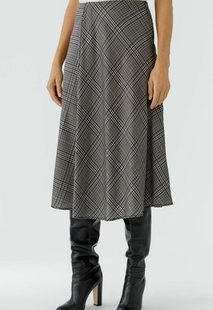 Oui, MIDIROCK - Wrap skirt - offwhite brown