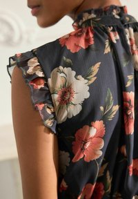 Next PRINTT HIGH NECK TIERED - Velika haljina - navy blue floral
