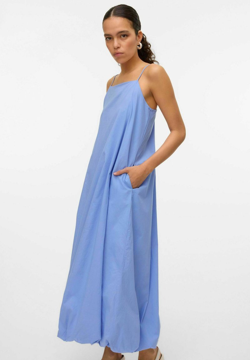 princess polly baby blue dress Blue Satin Halter Neck Dress