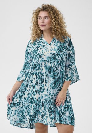 KCAMI - Day dress - teal leopard print