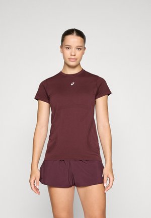 SEAMLESS TOP - Camiseta deportiva - rubble red