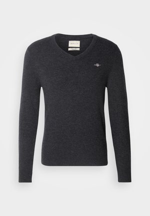 GANT, Trui - dark charcoal melange