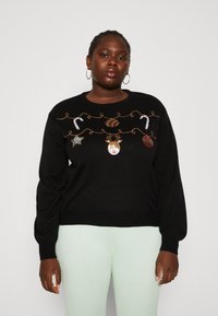 Vero Moda Curve - VMGARLAND XMAS - Pullover - black Image miniature 1