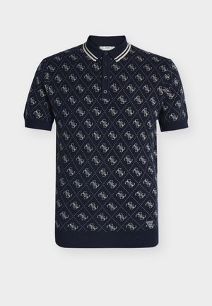 Guess, MARLIN  - Polo - blue and grey 4g mon