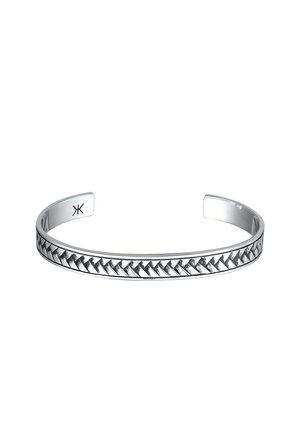 BRAID STRUCTURE CUFF - Bracelet - silberfarben