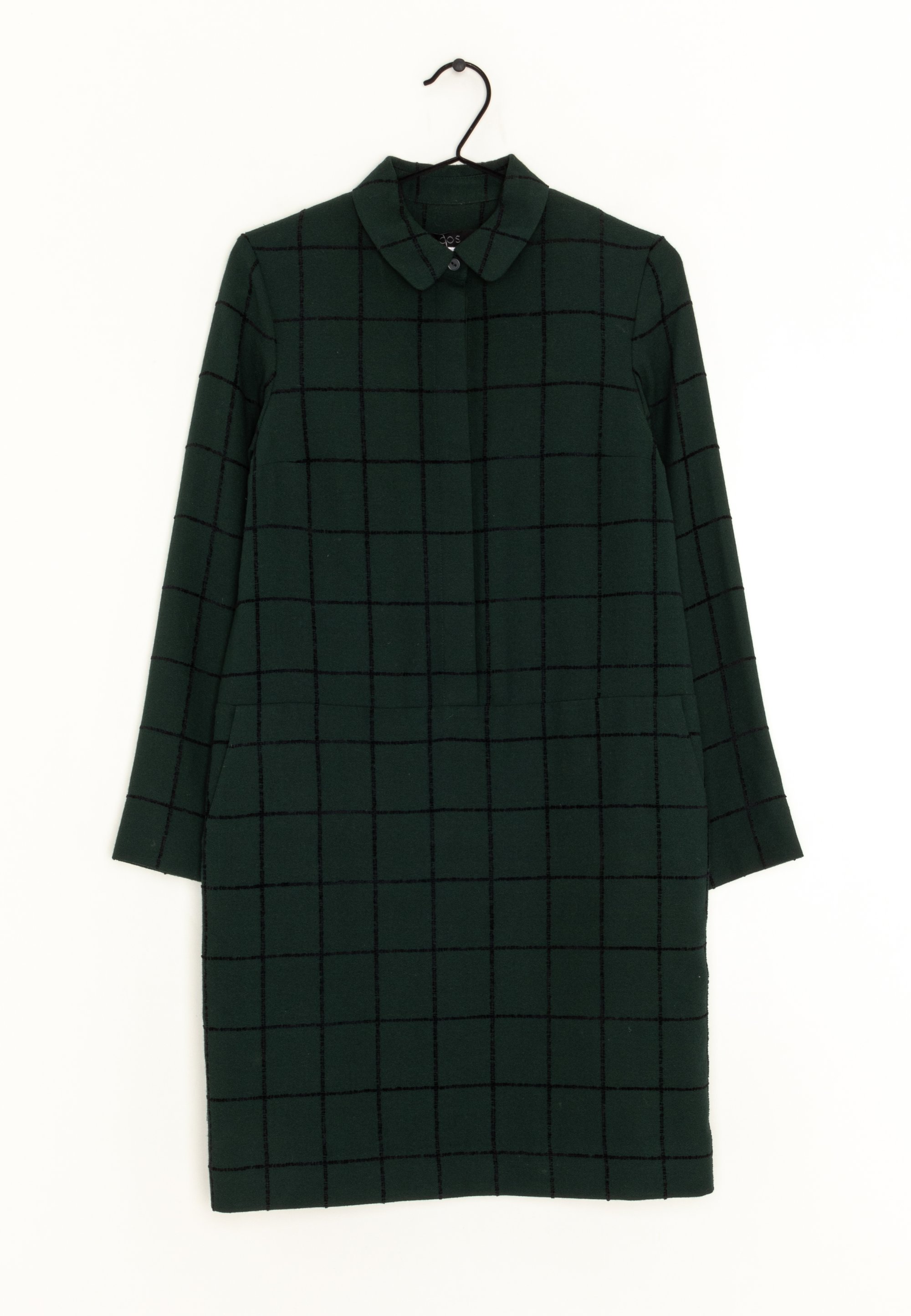 COS Shirt dress - green - (Pre-owned) - Zalando