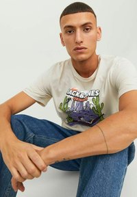 Jack & Jones JORAFTERLIFE TEE - Camiseta estampada - moonbeam