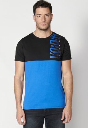 Koroshi SHORT SLEEVE - Nyomott mintás póló - azul blue