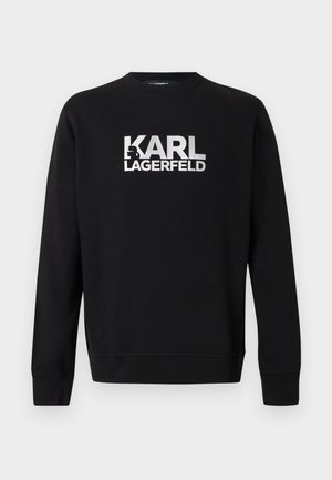 KARL LAGERFELD, CREW NECK - Pusa - black/silver-coloured
