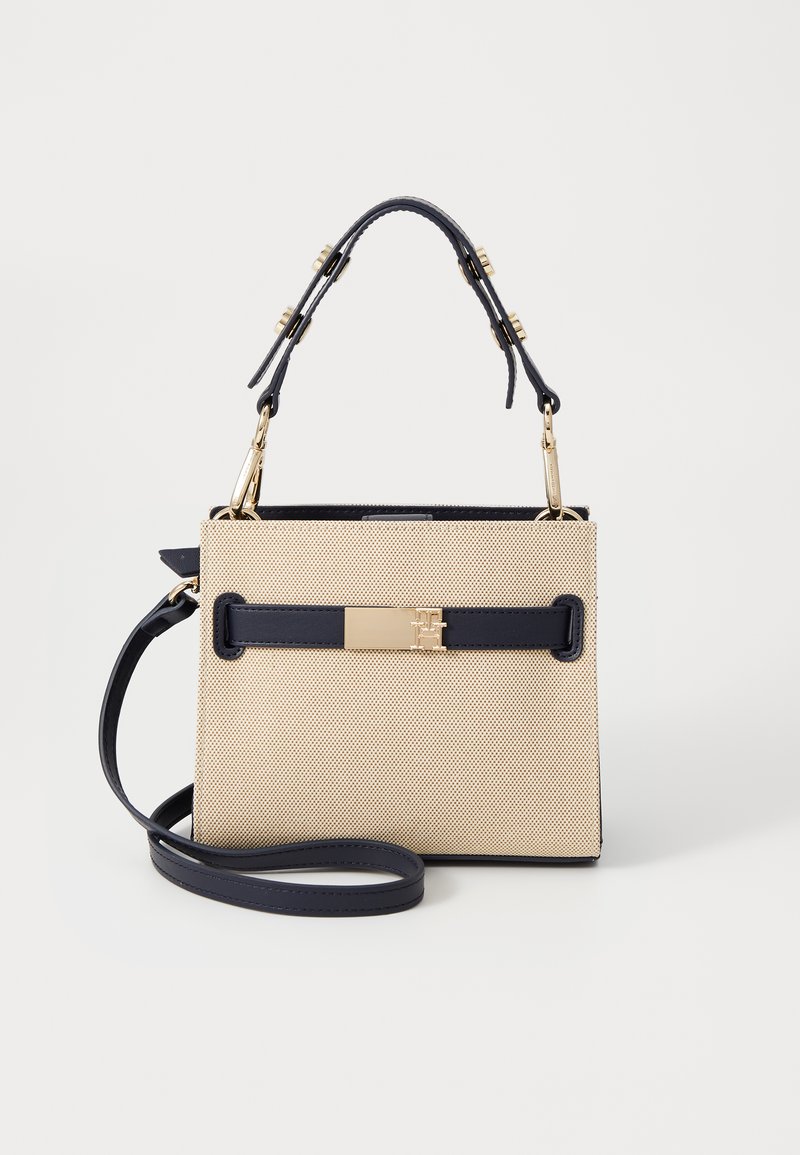 Tommy Hilfiger HERITAGE MINI SATCHEL - Handtas - space blue/canvas