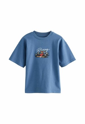 RELAXED FIT SHORT SLEEVE GRAPHIC STANDARD - T-shirt med print - blue emrboidery racing car