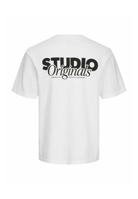 Jack & Jones JORVESTERBRO BACK SS CREW NECK  - Triko s potiskem - bright white