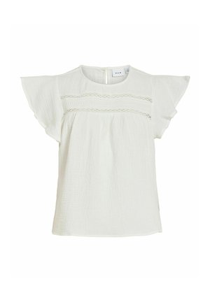 VILA, sleeve VIMULE Round neck - Blouse - snow white
