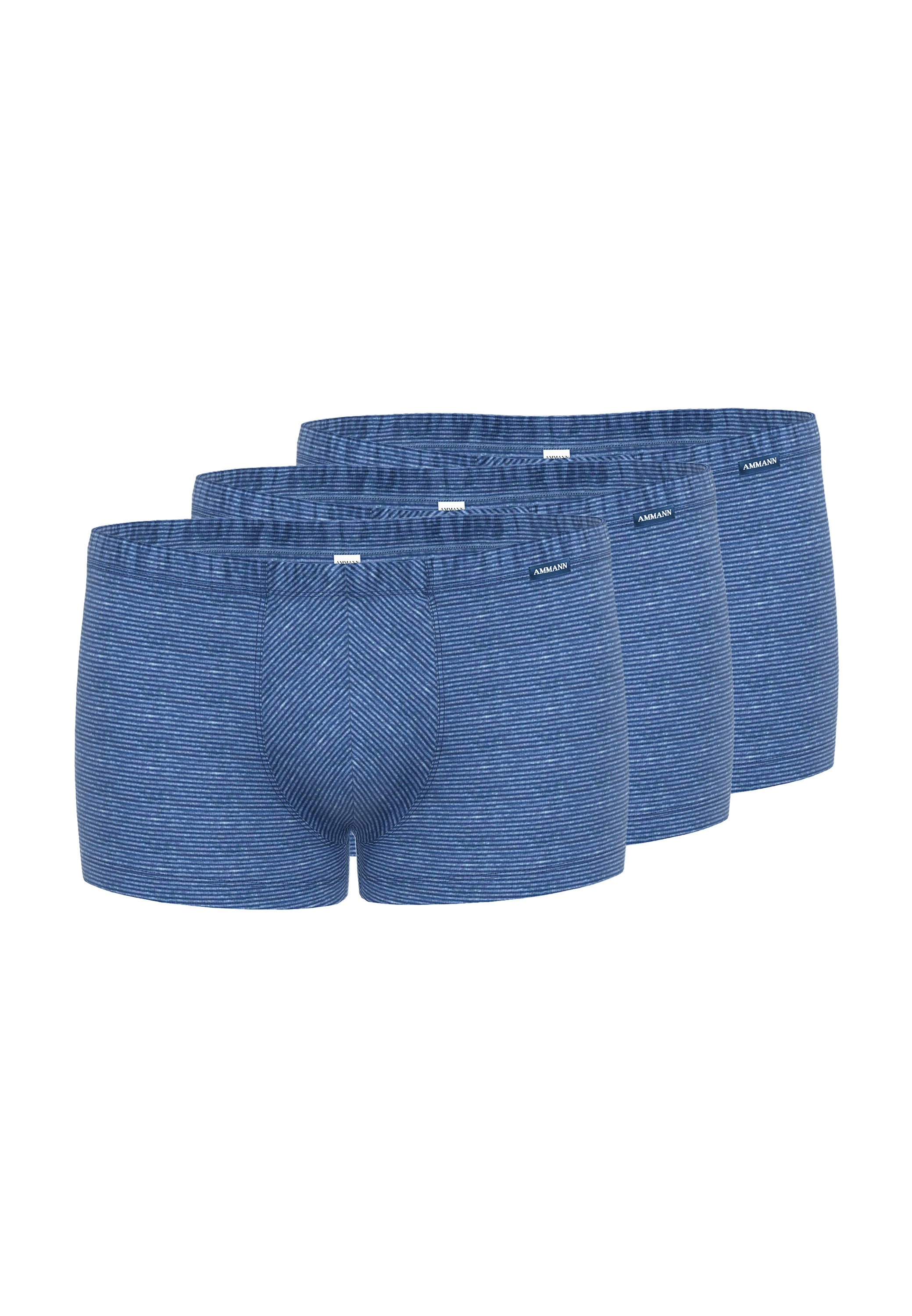 Ammann 2er Pack Herren-Unterhosen – Slip-Brief Aus Baumwollmix, Elastisch, Mit Eingriff, Streifenoptik