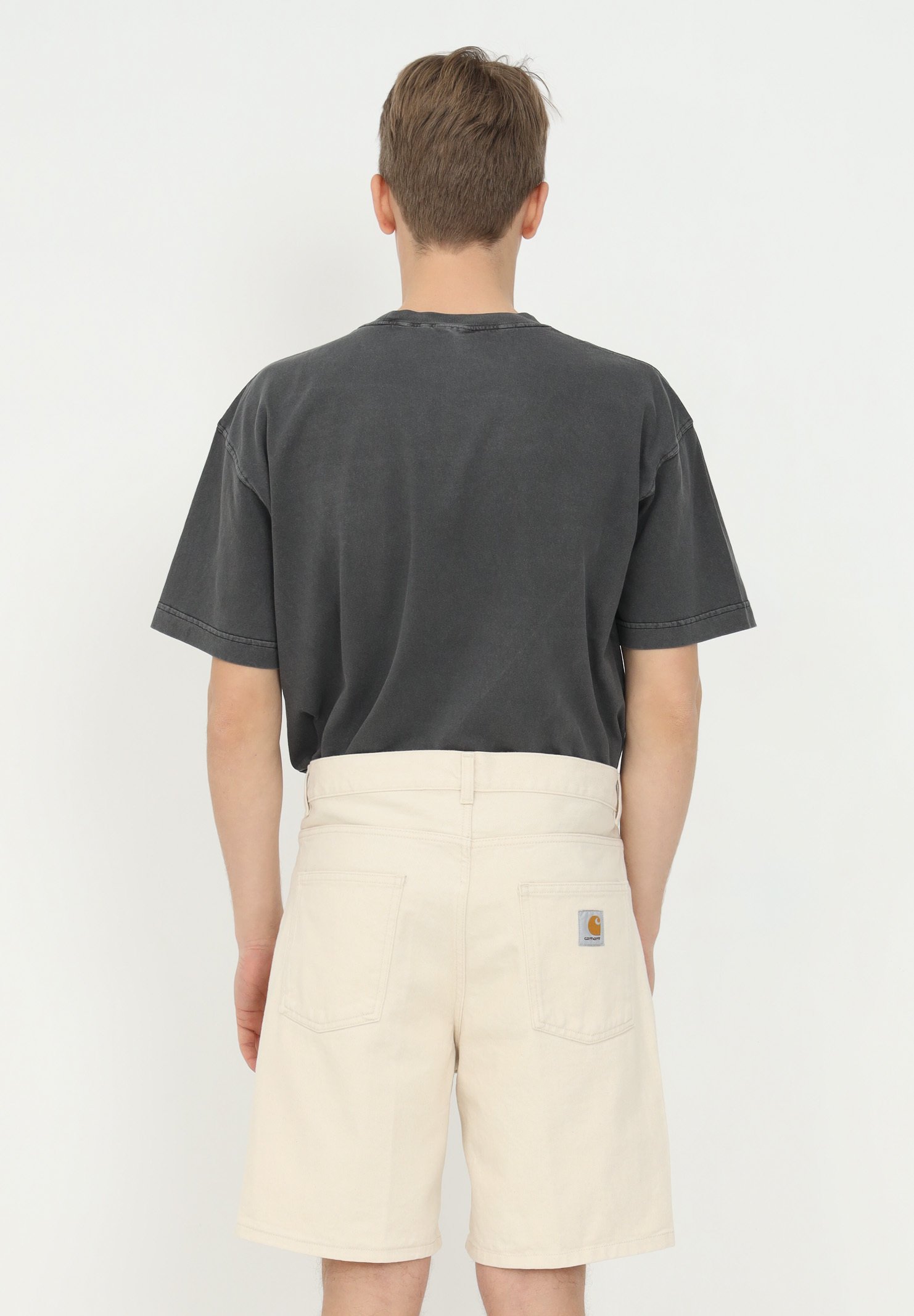 Carhartt WIP Shorts di jeans - natural stone washed/beige - Zalando.it
