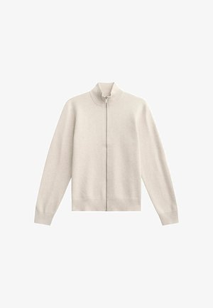 Bläck, THEO ZIP CARDIGAN - Gilet - offwhite melang