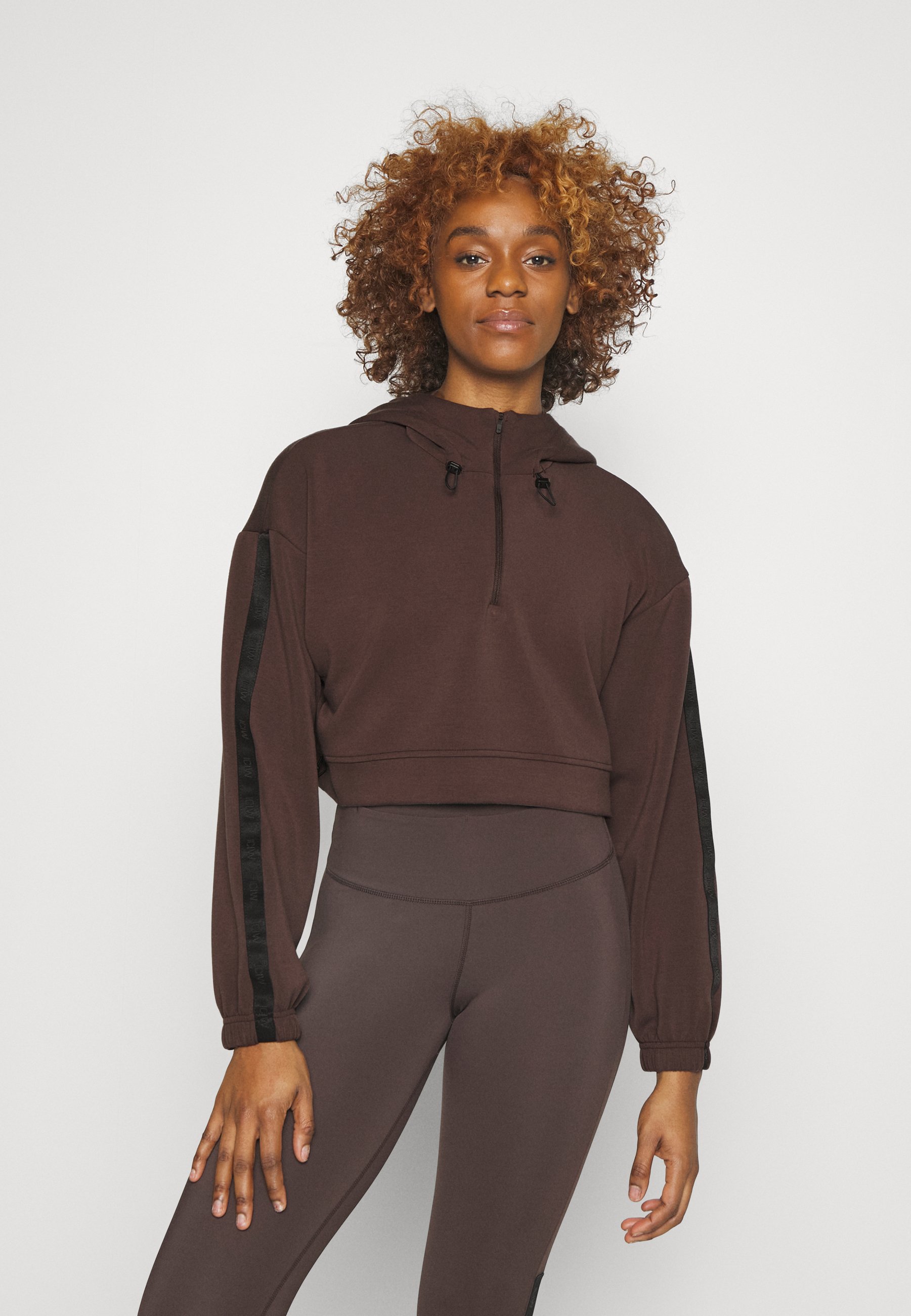 ICANIWILL STANCE CROPPED HOODIE - Sweatshirt - dark brown - Zalando.de