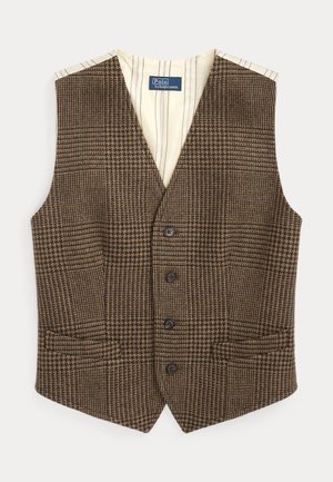 TWEED FRONT-PANEL VEST - Veste sans manches - 1741 olive/tan glen check