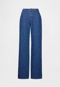 GAPSTUDIO LOW RISE DENIM TWEED LOOSE JEANS - Traperice opuštenog kroja - Blue